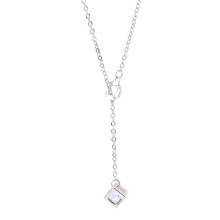 joias de moda para mulheres 2.020 prata banhado a cristal 925 colar de corrente com pingente de diamantes joias de prata